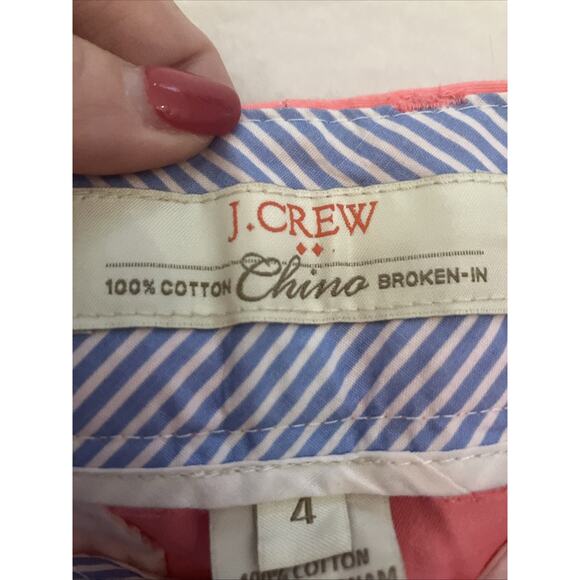 New J Crew Shorts 4 Chino‎ Broken-In Pink 3” Inseam - Picture 3 of 6
